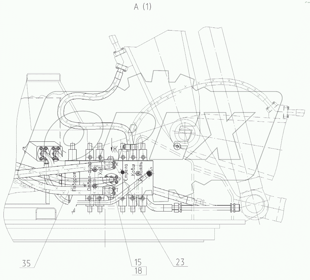  Трубопроводы на поворотной платформе