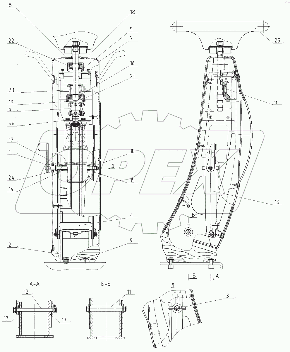  Установка рулевой колонки