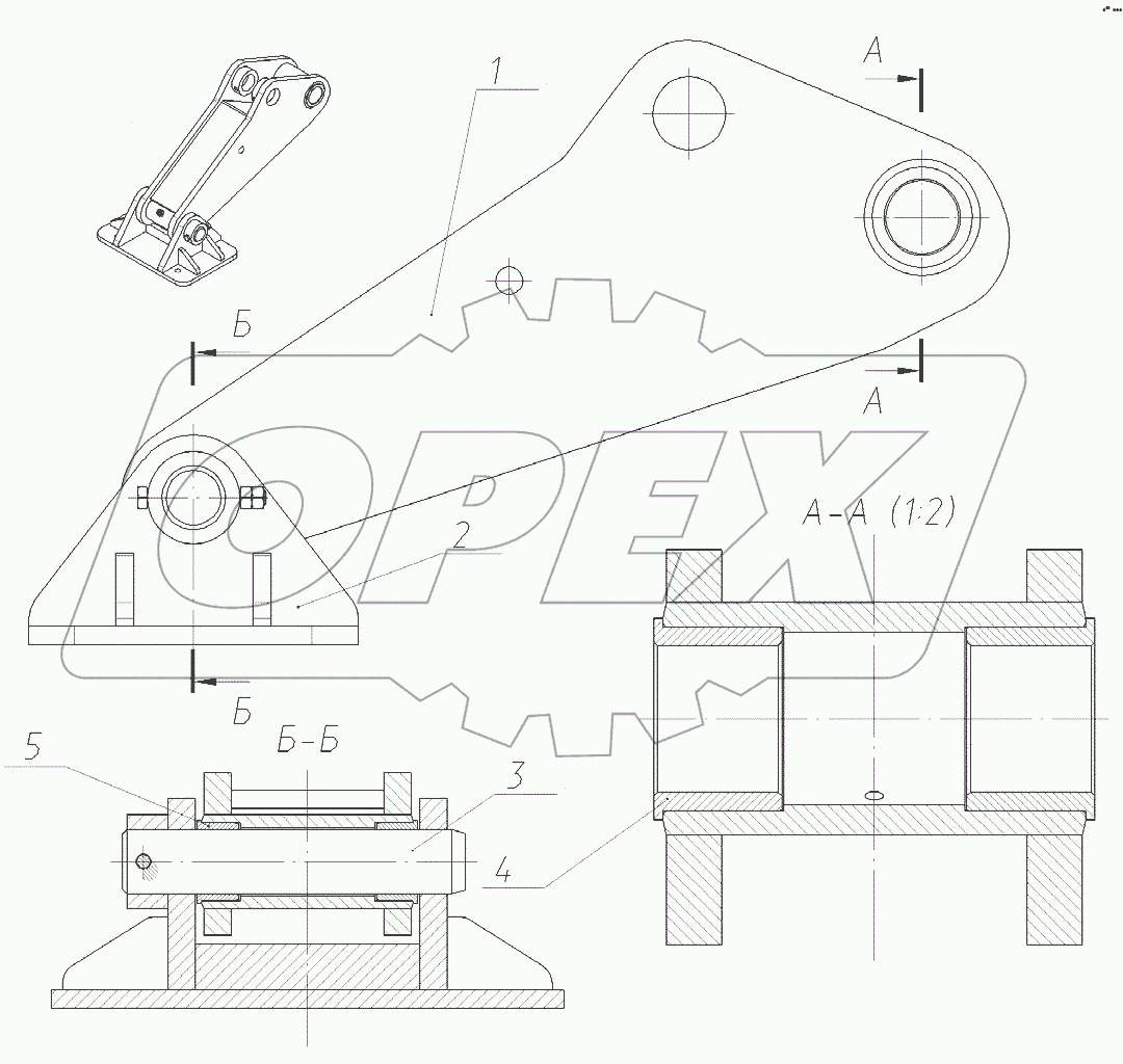  Опора откидная в сборе
