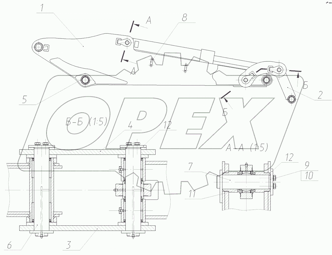  Рукоять в сборе с ковшевым механизмом
