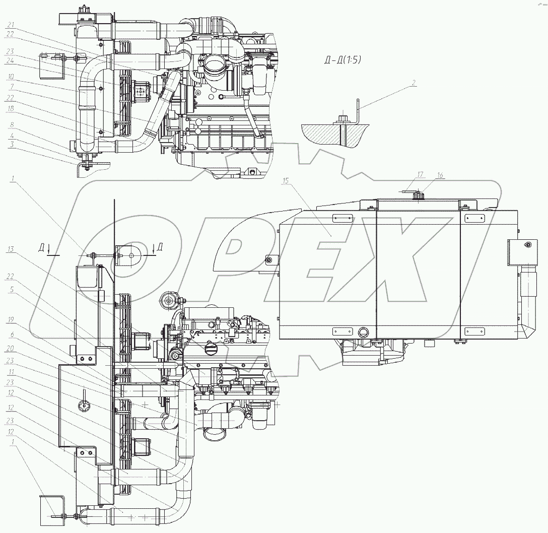  Установка блока радиаторов