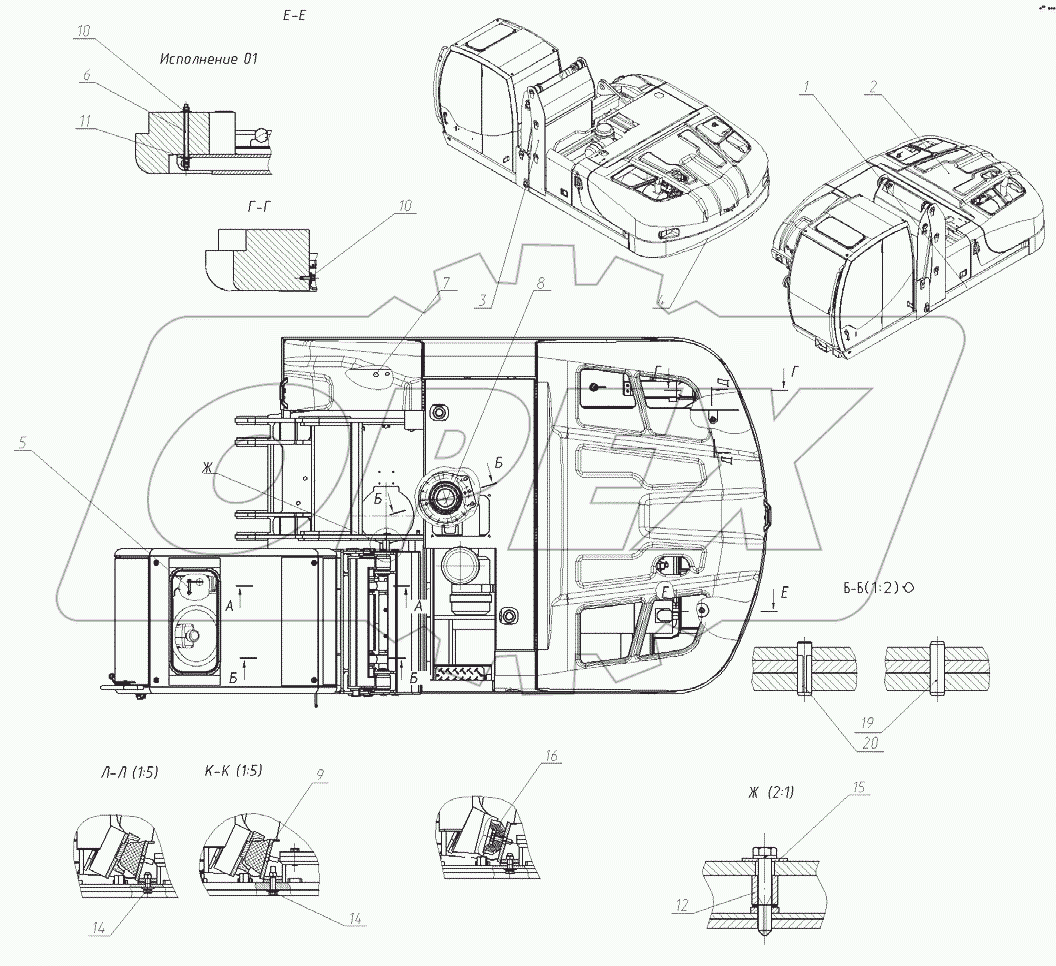  Платформа поворотная с механизмами