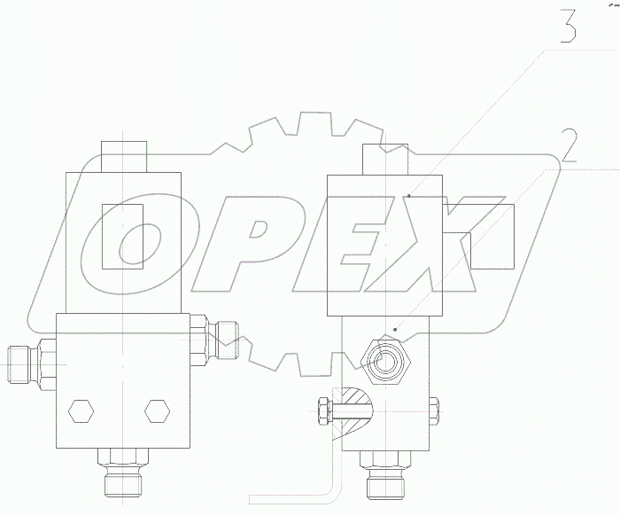  Гидрораспределитель управления в сборе