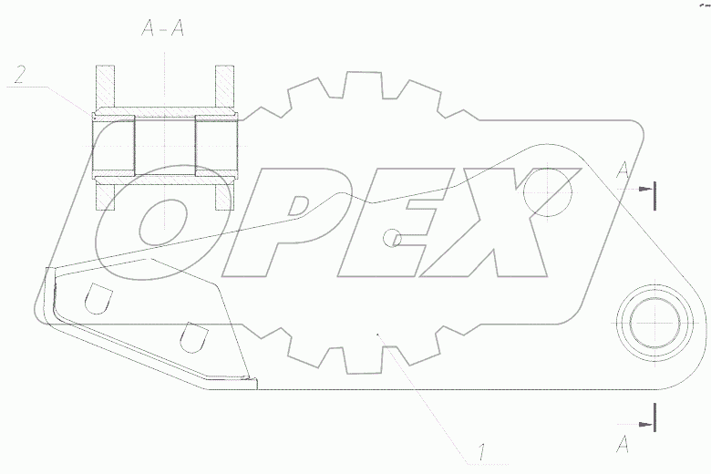  Опора откидная в сборе
