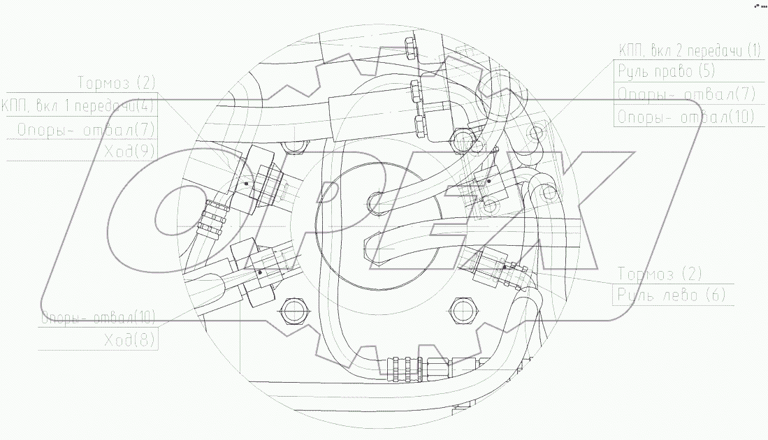  Гидрооборудование хода пневмоколесного