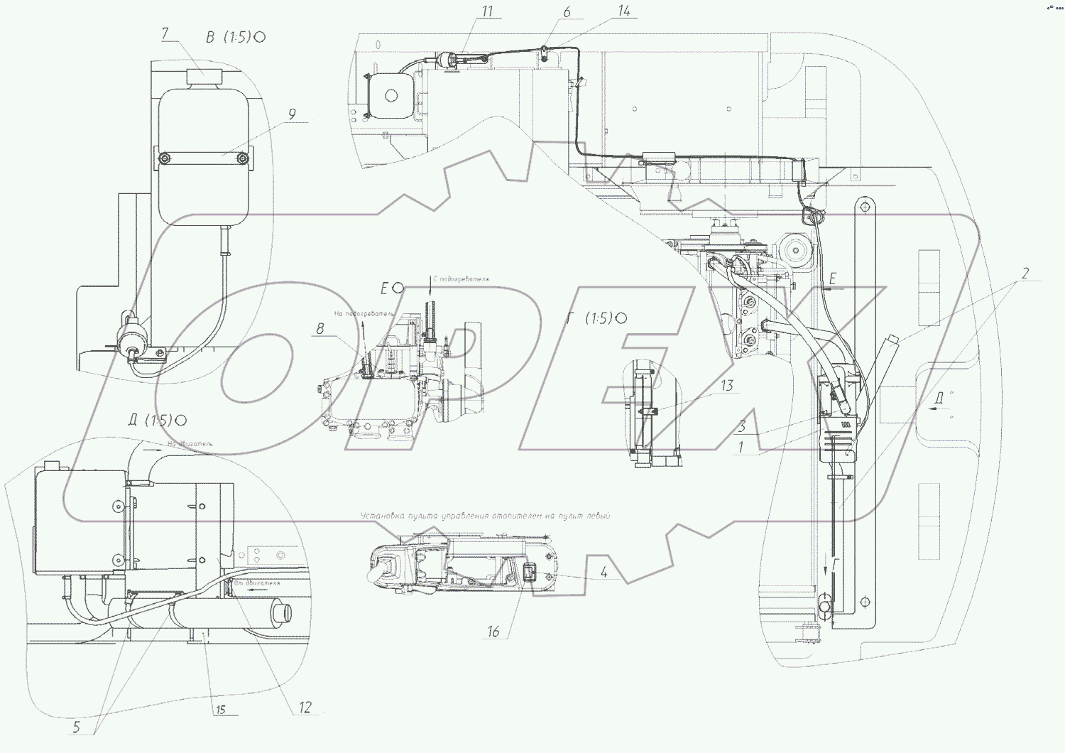  Установка предпускового подогревателя