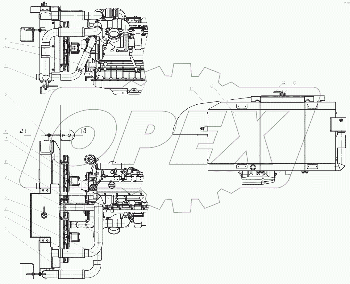  Установка блока радиаторов