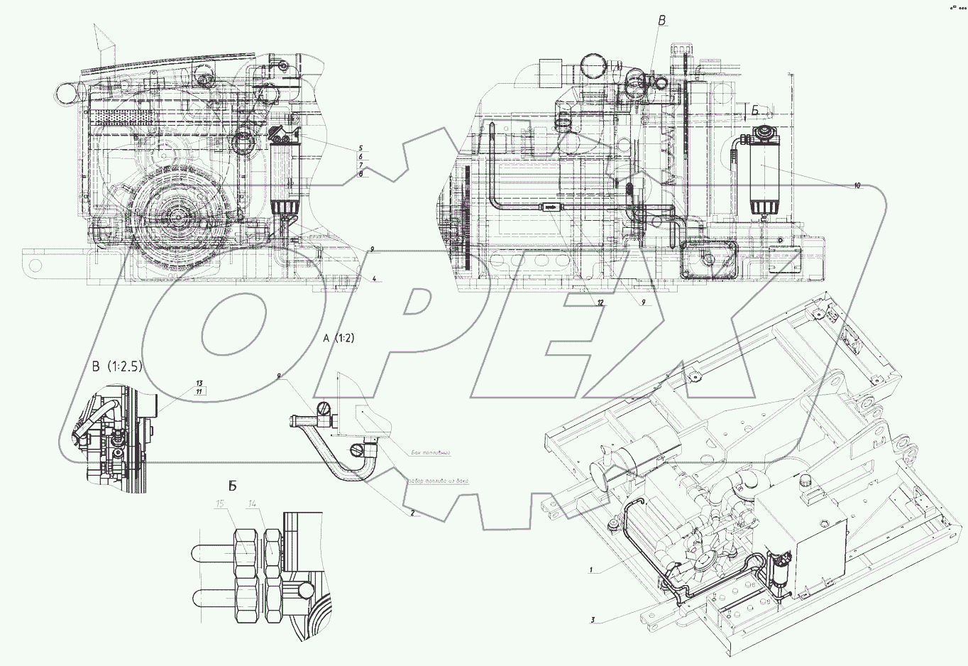  Установка топливопроводов