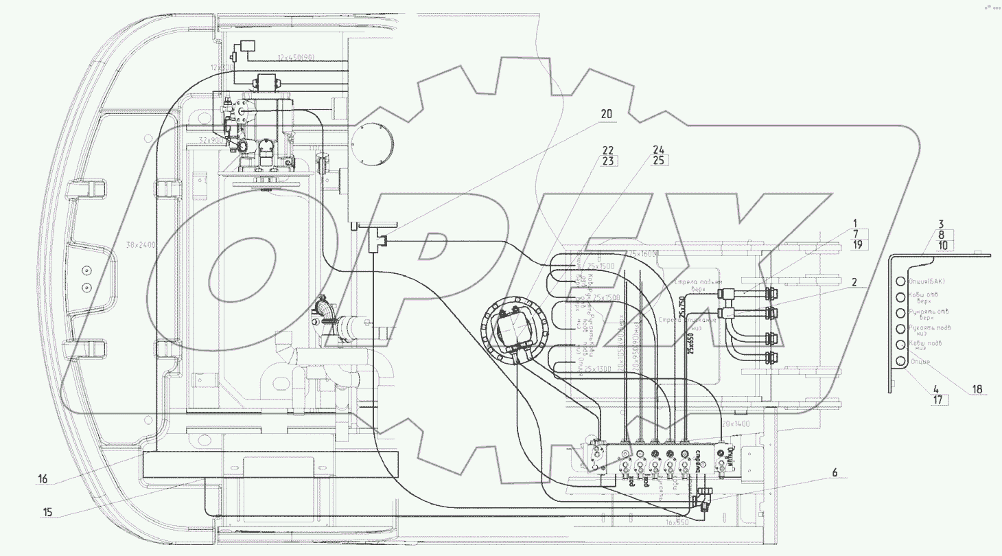  Трубопроводы на поворотной платформе