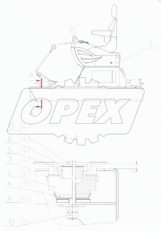 Установка управления экскаватором (Tier 2)