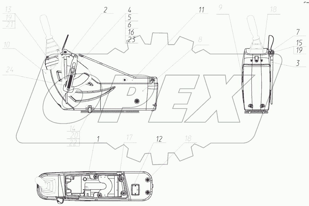  Установка пульта левого