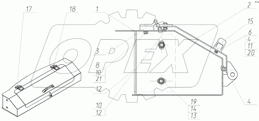  Ящик в сборе
