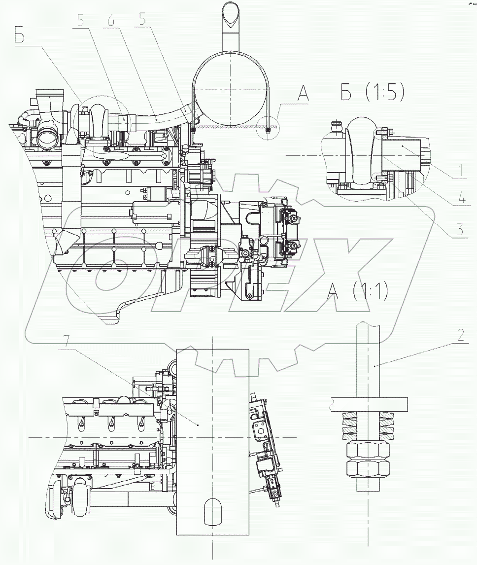  Установка глушителя
