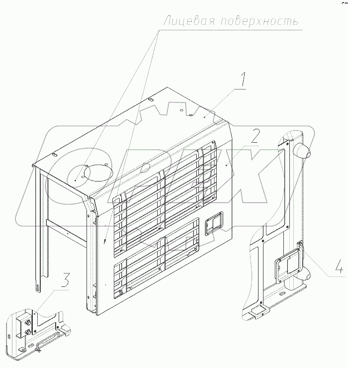  Блок левый в сборе