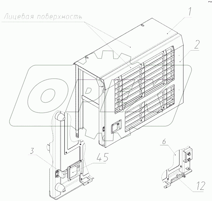  Блок правый в сборе