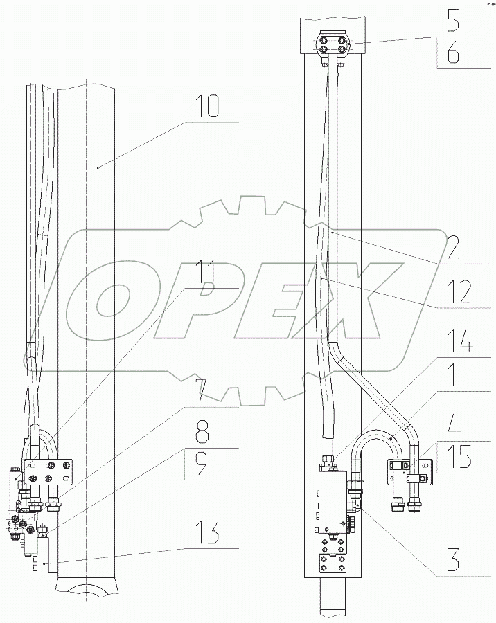  Гидроцилиндр стрелы в сборе (правый)