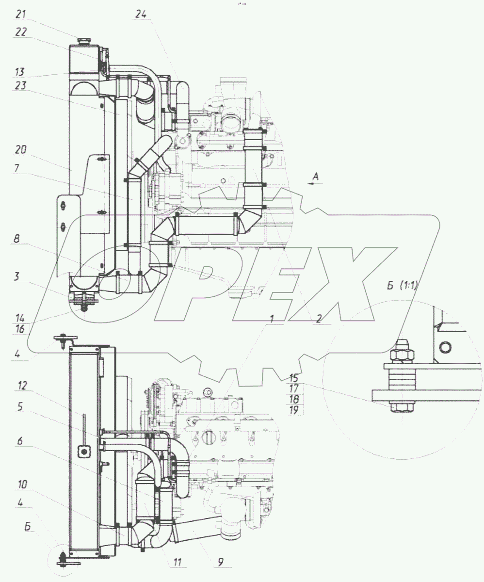  Установка блока радиаторов