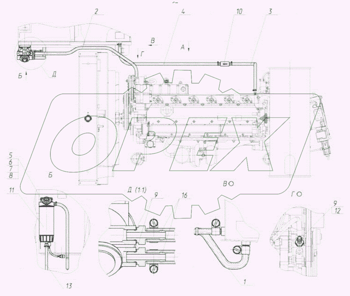 Установка топливопроводов
