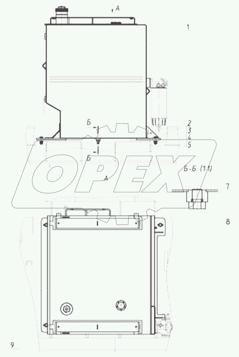  Установка бака топливного