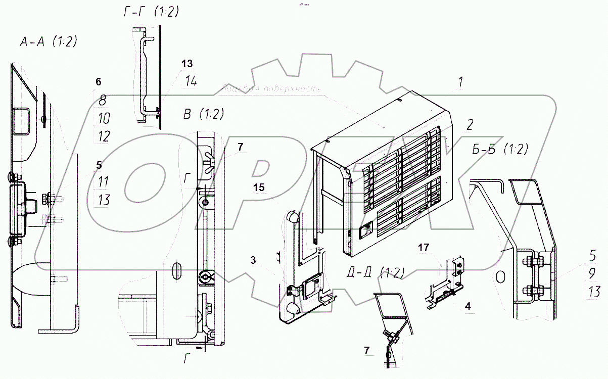  Блок правый в сборе