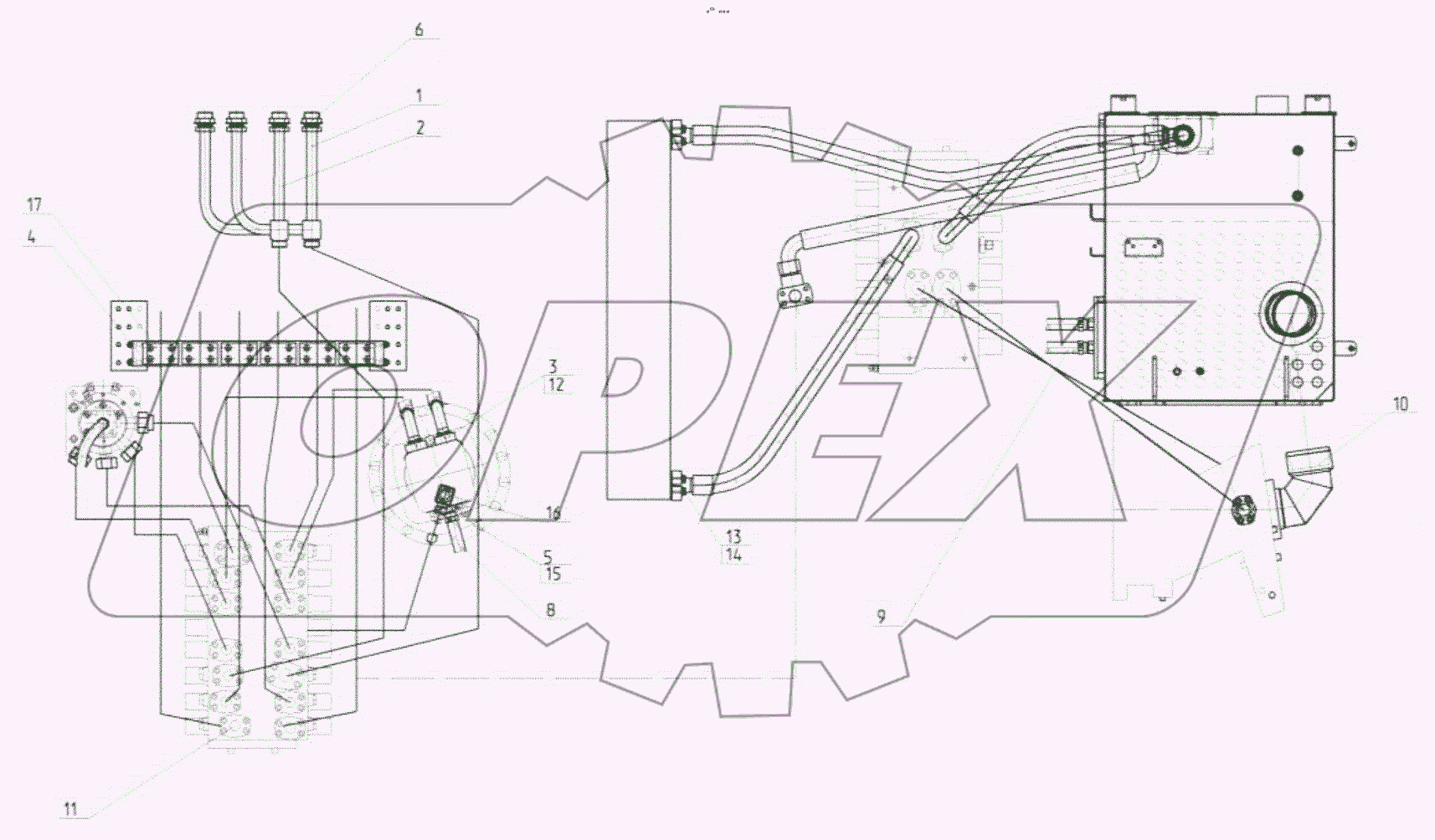  Трубопроводы на поворотной платформе