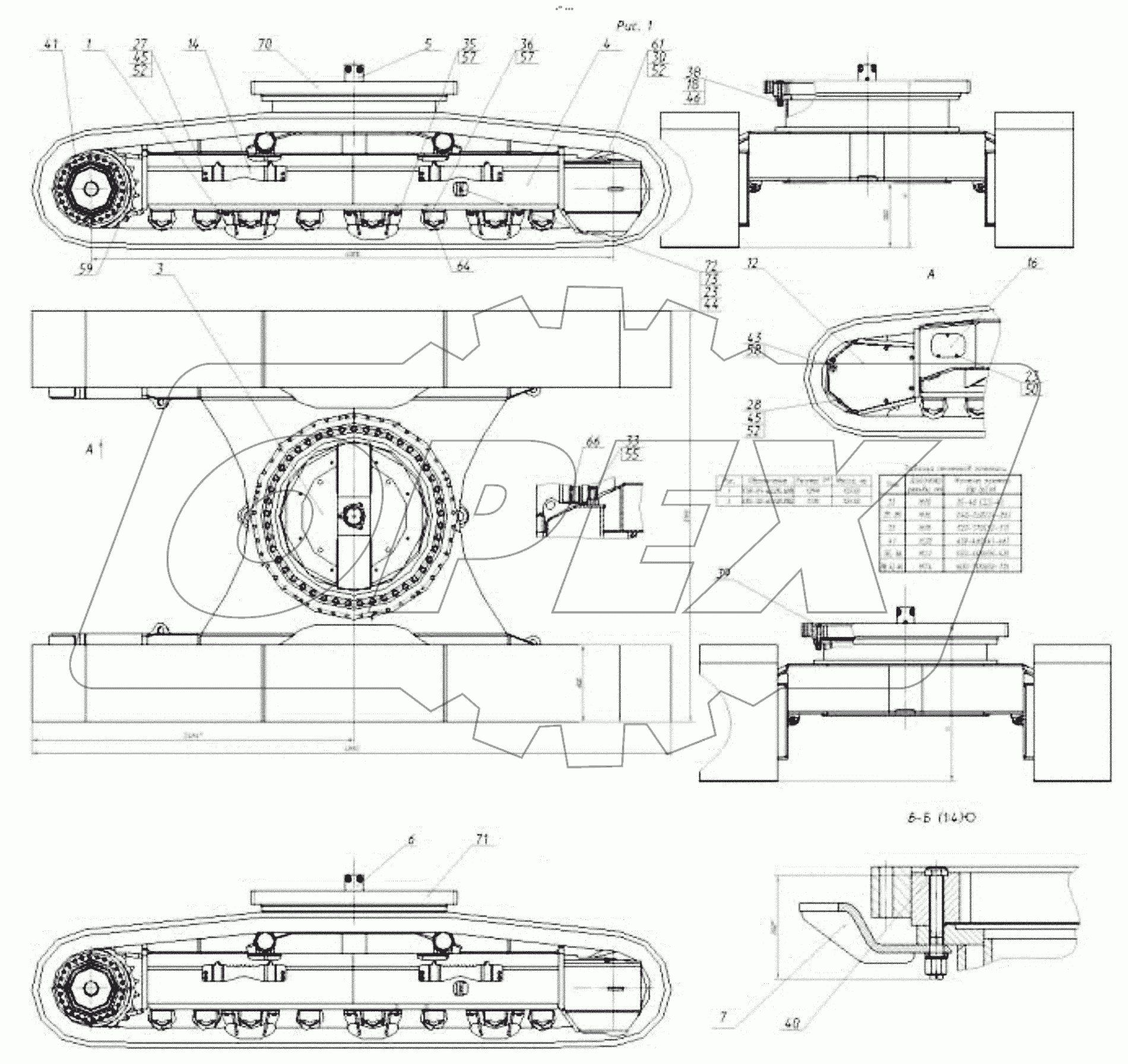  Тележка гусеничная 330-01-60.00.000