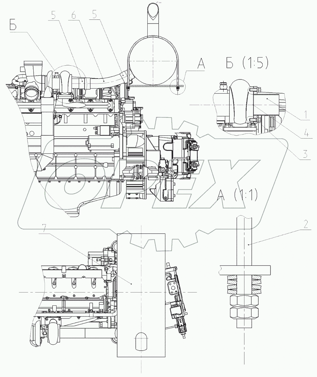  Установка глушителя