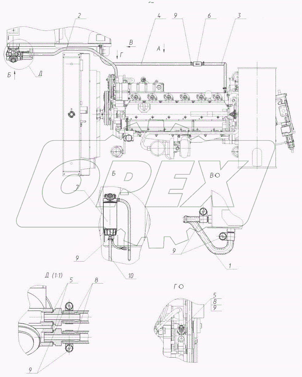  Установка топливопроводов