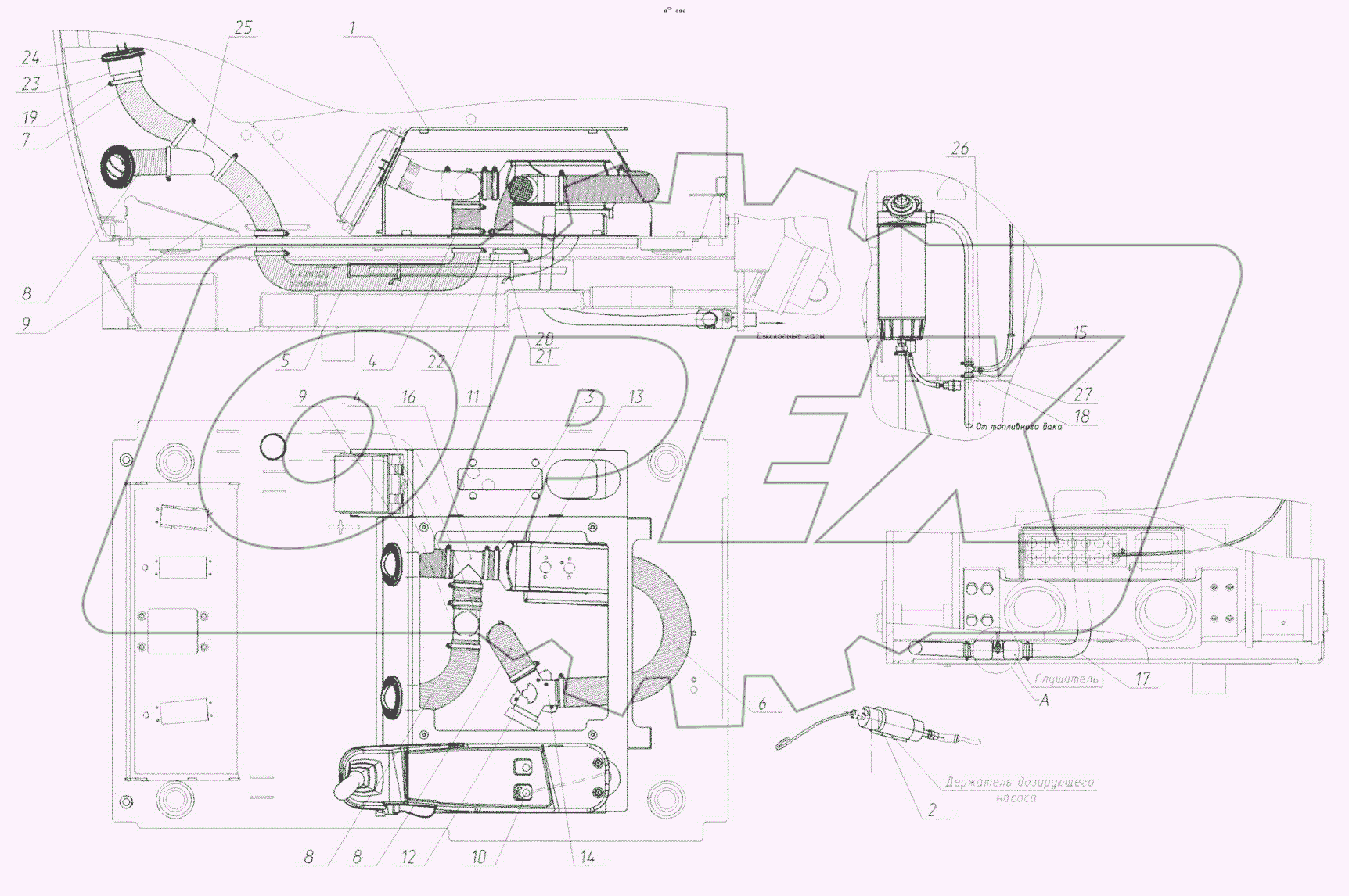  Установка отопителя