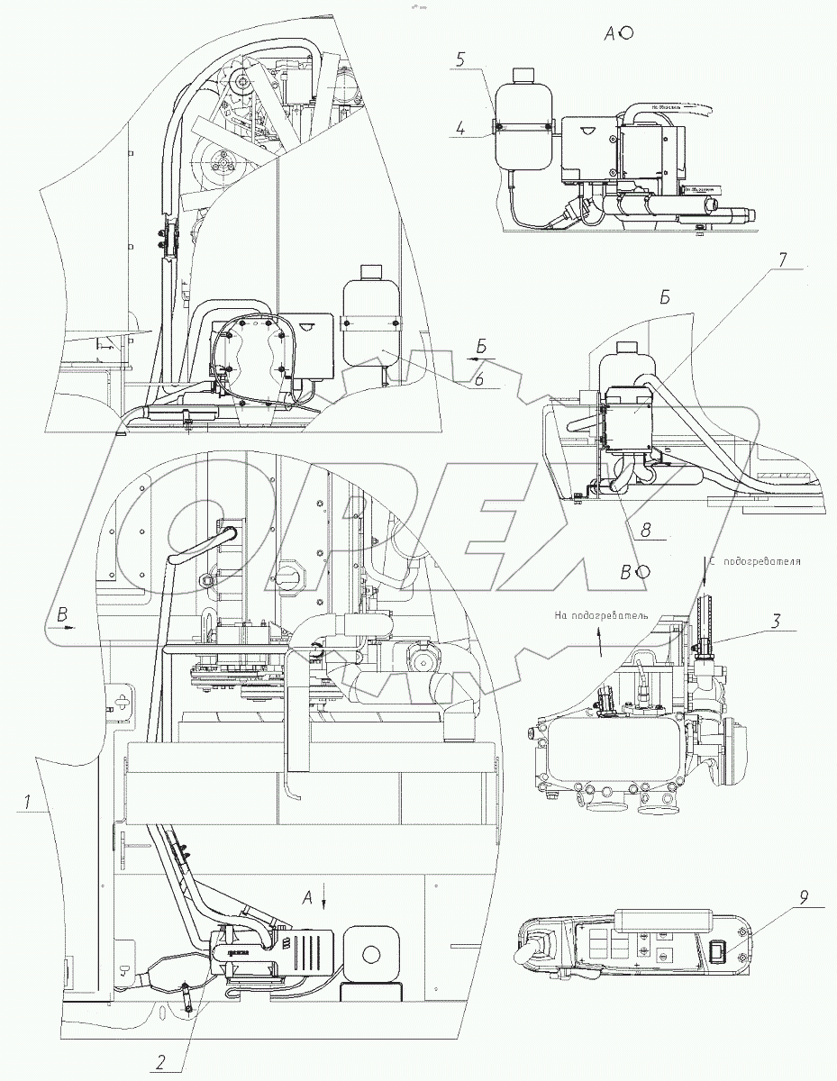  Установка предпускового подогревателя