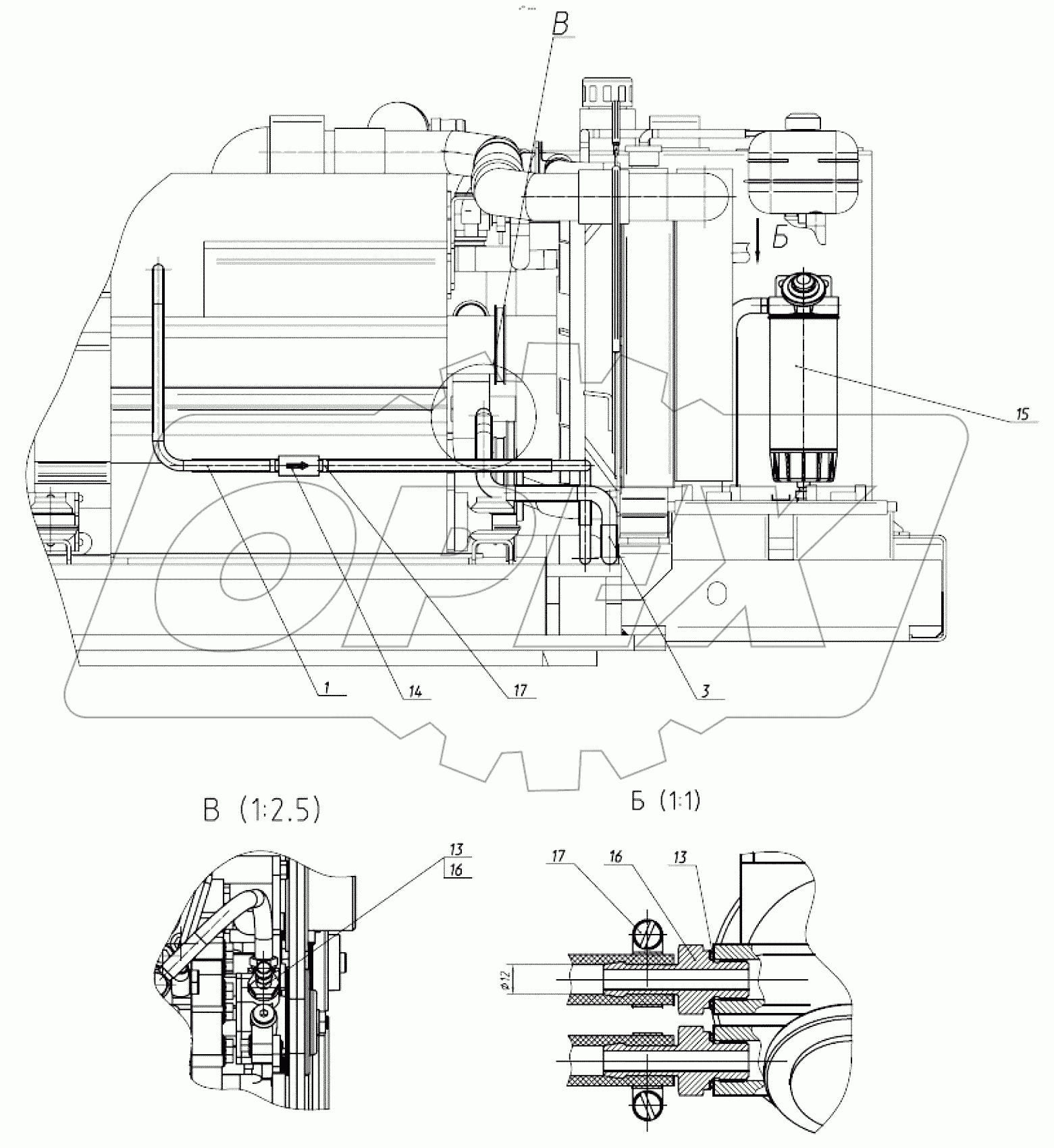  Установка топливопроводов 160-00-28.05.000