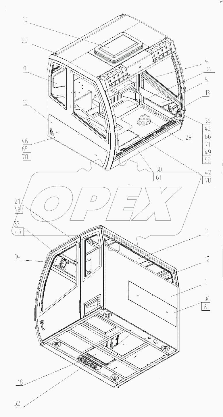  Кабина. 30-00-23.00.000