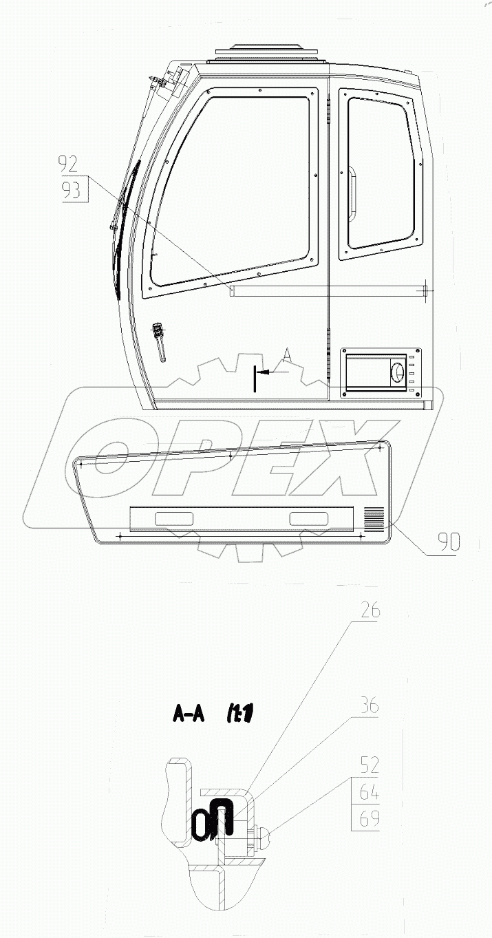  Кабина. 30-00-23.00.000