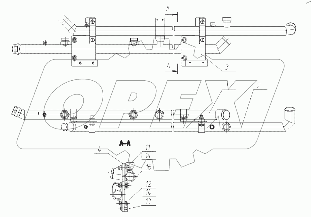  Трубопроводы слива. 28-00-41.00.100