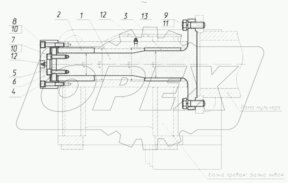  30-00-60.00.500 Установка цапфы