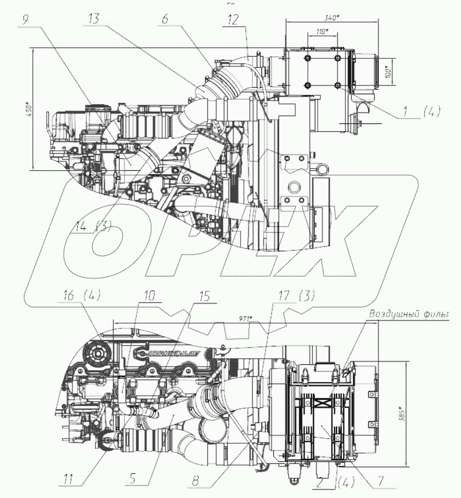  Установка воздушного фильтра