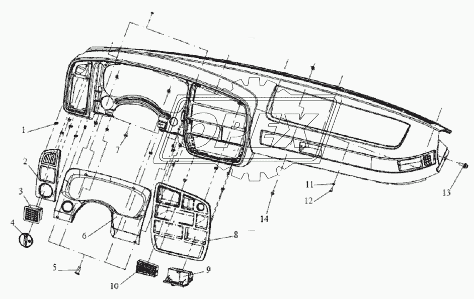 Блок щита приборов II