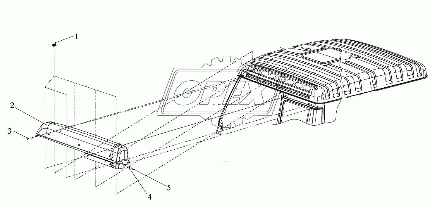 Боковой отделочный кожух на крыше