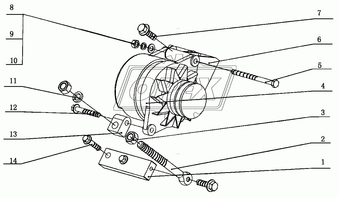 М3000-3701000 Сборка зарядного генератора