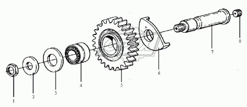 Средний вал ступени заднего хода