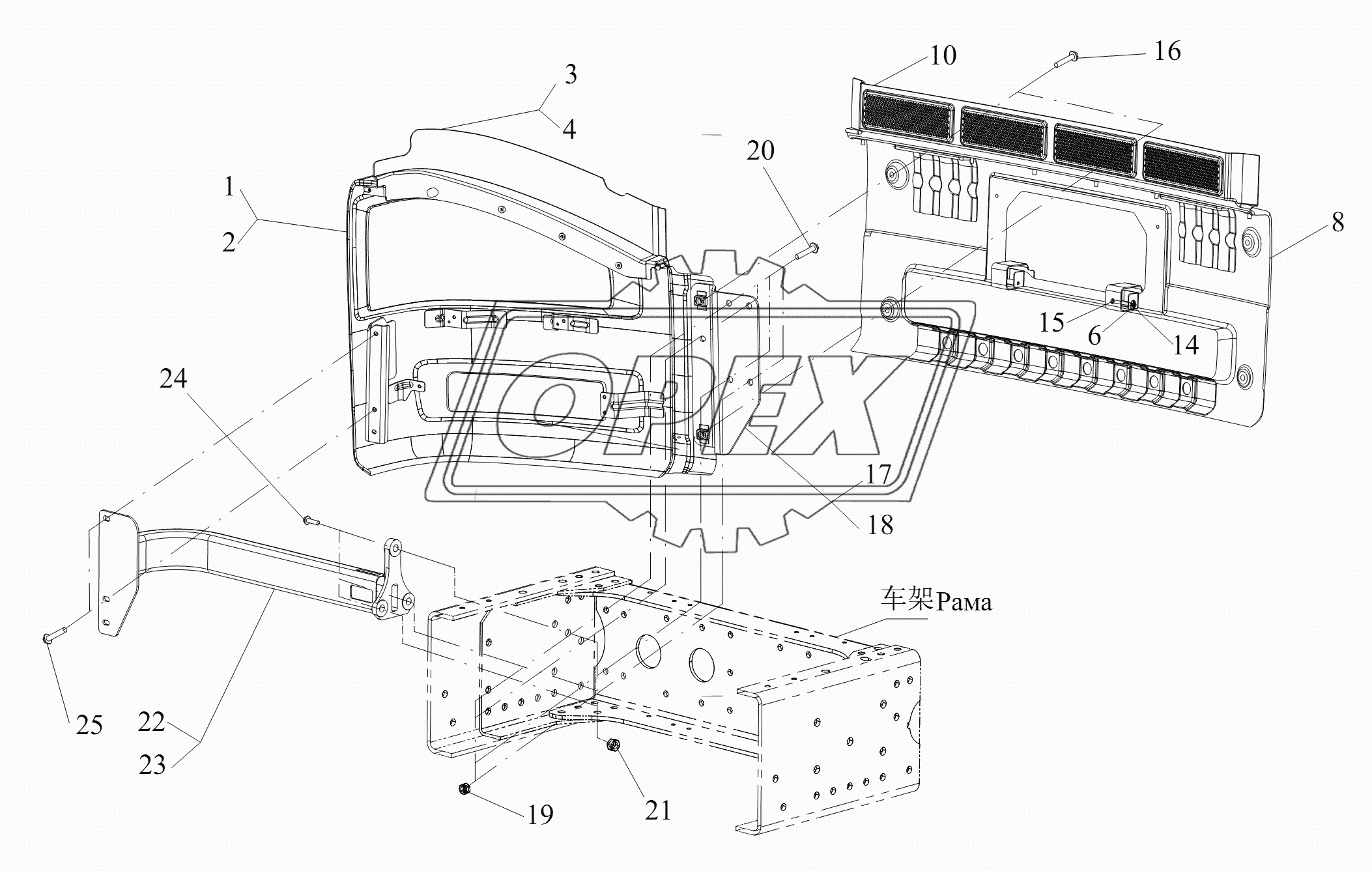 Передний бампер (II)