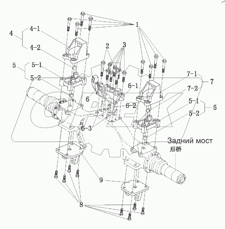  Логическая сборка подвески задней оси
