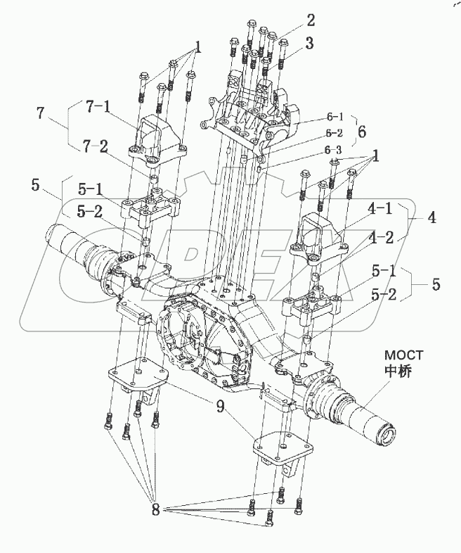  Блок логики подвески в середине моста