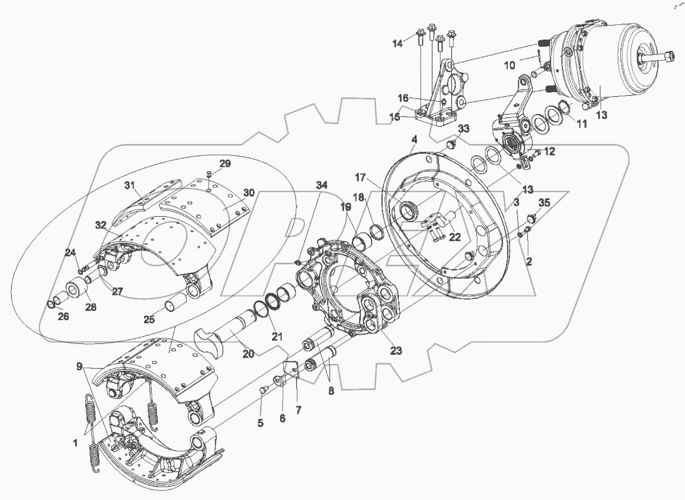 Передний правый тормоз