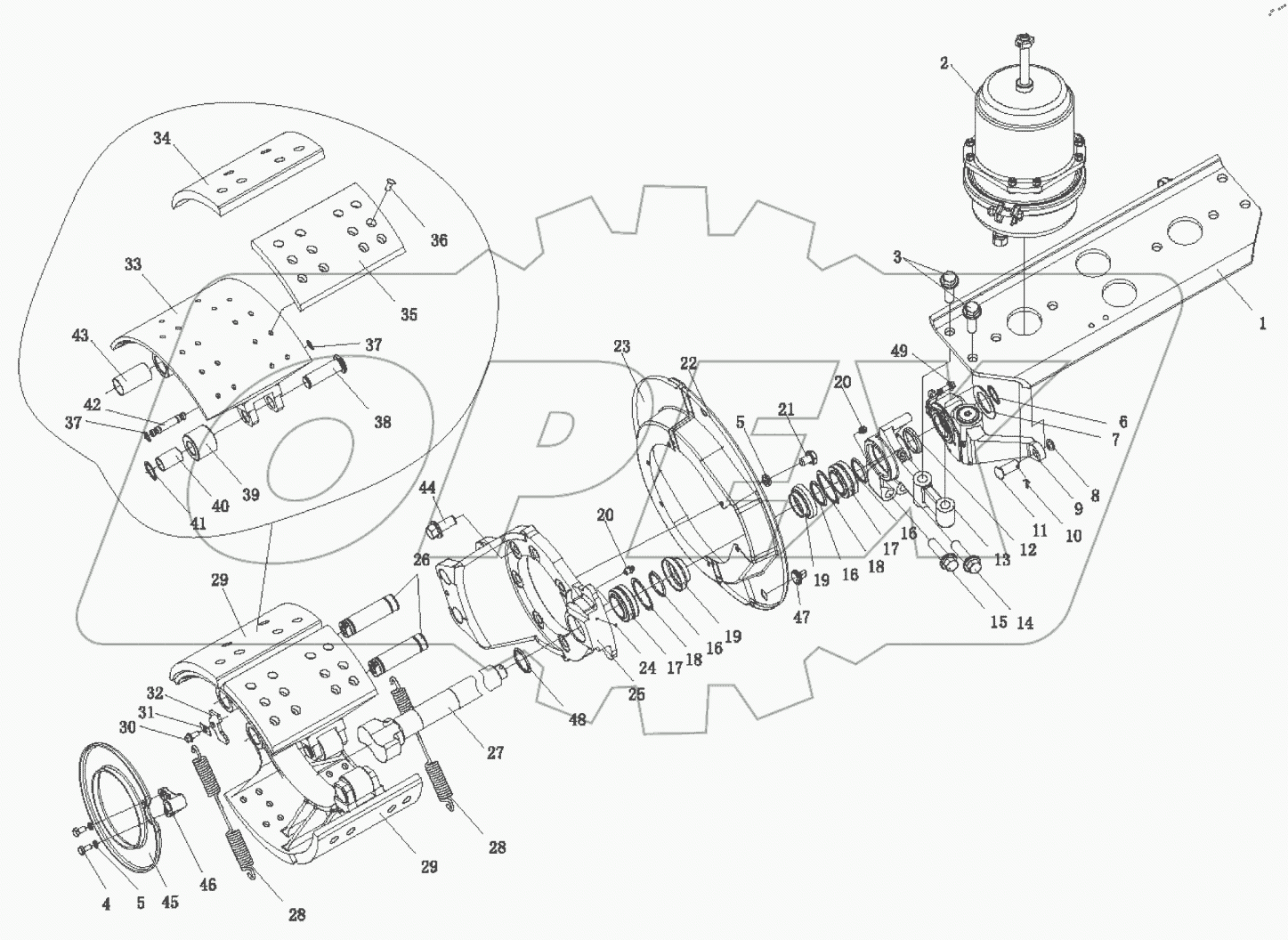  Задний правый тормоз