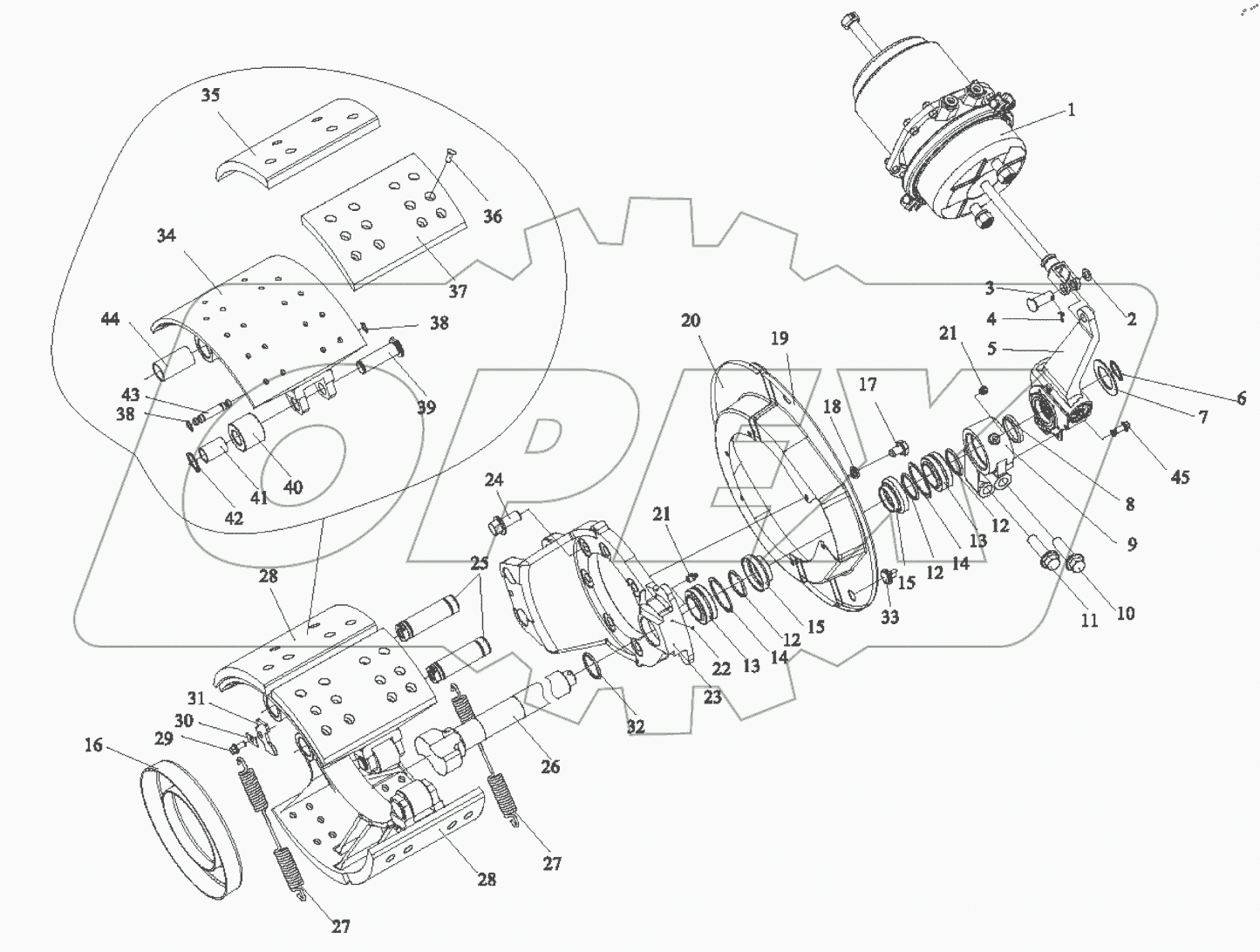  Центр правого тормоза