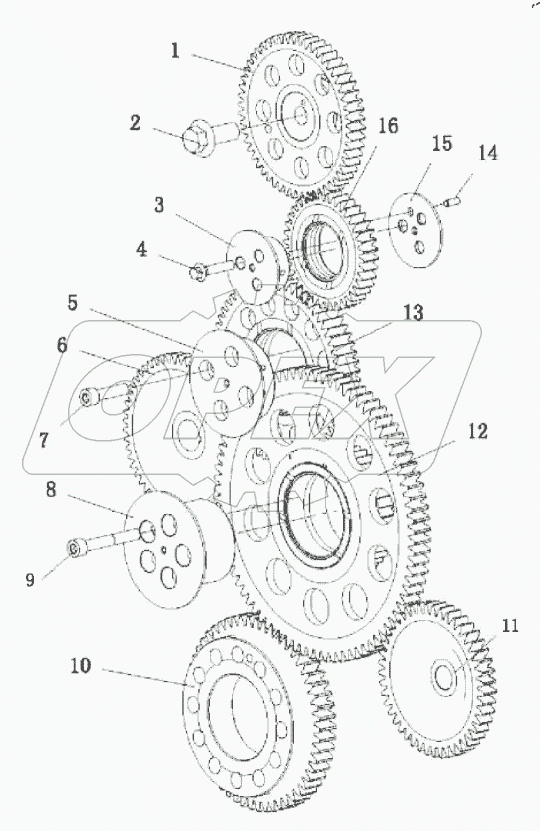  Блок логики зубчатого колеса