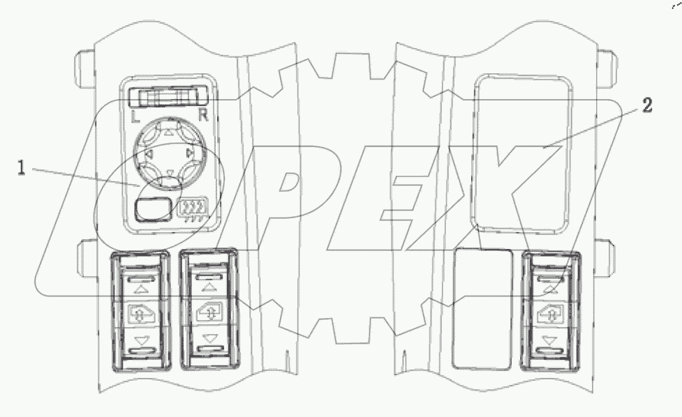  Электрический выключатель наружного зеркала