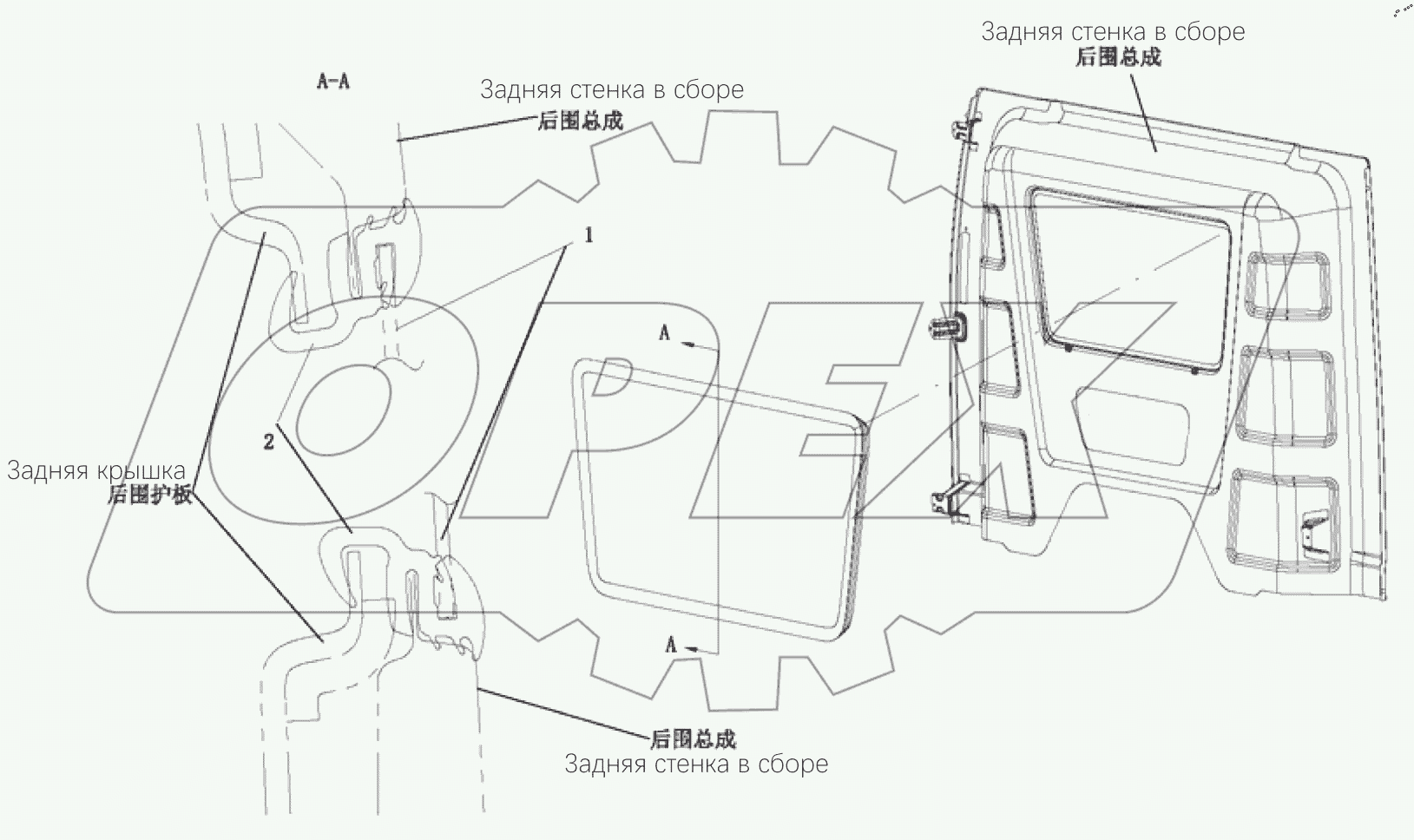  Стекло заднего стекла