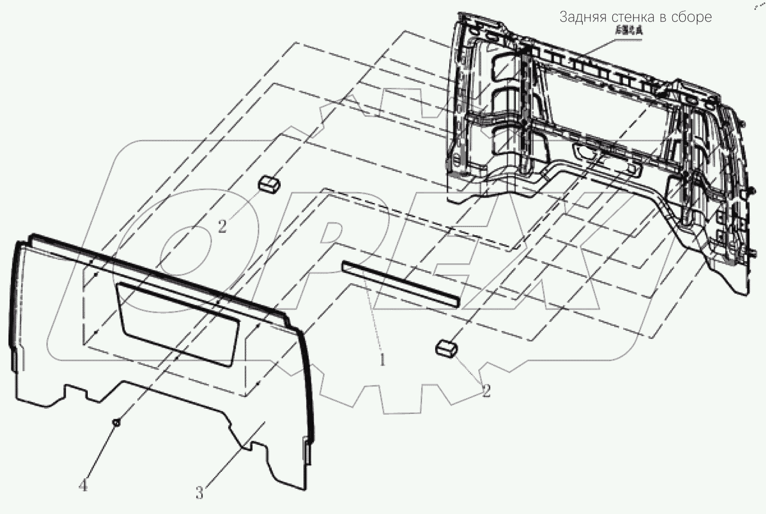  Компоненты задней крышки (1)